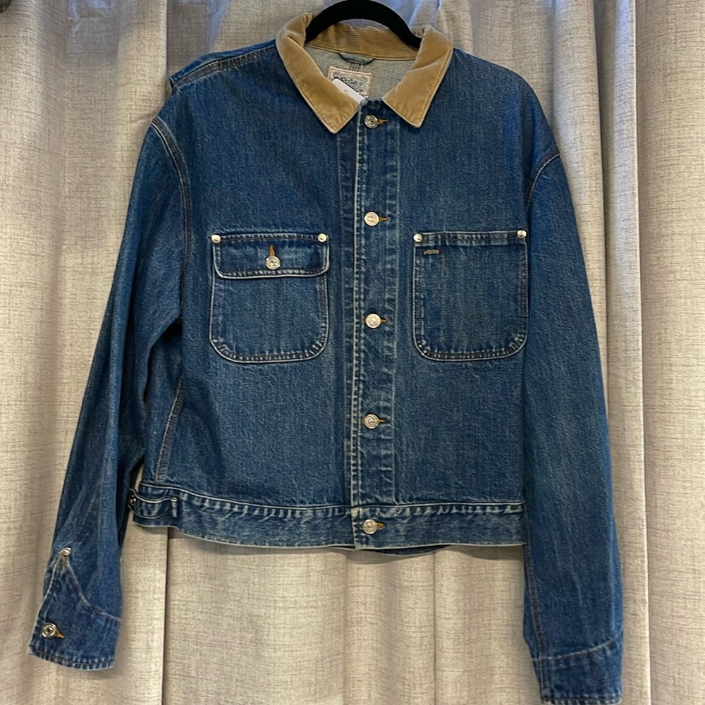 Vintage 90s Polo Ralph Lauren Dungaree Denim Jacket Jean Men’s Med Made In USA